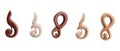 Pack of Musical Note Icon Set Against Transparent Background for Music, Creative, or Design Projects Royalty Free Stock Photo