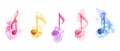 Pack of Musical Note Icon Set Against Transparent Background for Music, Creative, or Design Projects Royalty Free Stock Photo