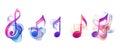 Pack of Musical Note Icon Set Against Transparent Background for Music, Creative, or Design Projects Royalty Free Stock Photo
