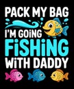 Pack My Bag Fishing T-Shirt Royalty Free Stock Photo