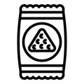 Pack nachos icon, outline style