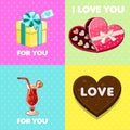 Pack of nice valentine greeting cards