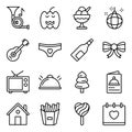 Pack of Party and Event Linear Icons