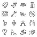 Pack of Party Linear Icons