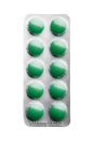 Pack of pills isolated over white Royalty Free Stock Photo