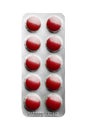 Pack of pills isolated over white Royalty Free Stock Photo