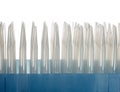 Pack of plastic dropper tips Royalty Free Stock Photo