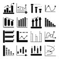 Pack of Polyline Chart Glyph Icons