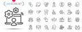 Pack of Presentation, Messenger mail and Money app line icons. Pictogram icon. Vector