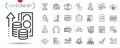 Pack of Presentation, Video conference and Work home line icons. Pictogram icon. Vector