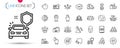 Pack of Puzzle options, Attention and Puzzle line icons. Pictogram icon. Vector