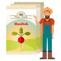 Pack of Radish seeds icon