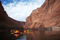 Pack Rafting Glen Canyon, Arizona Royalty Free Stock Photo