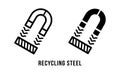 Pack recycling steel sign