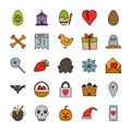 Occasions Doodle Icons Set