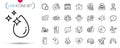 Pack of Riboflavin vitamin, Painter and Typewriter line icons. Pictogram icon. Vector