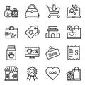 Pack of Shopping and Commerce Linear Icons