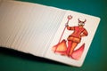 Pack of pictorial Tarot cards with the Devil