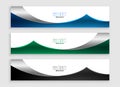 pack of three abstract website header layout for business advertisement Royalty Free Stock Photo