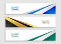 pack of three abstract website header layout for business presentation Royalty Free Stock Photo