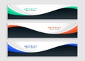 pack of three corporate website header template for cover page Royalty Free Stock Photo