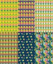 Pack Of 6 Triangle Abstract Seamless Patterns