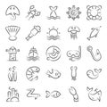 Pack Of Undersea Doodle Icons