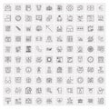 Pack of 100 Universal Line Icons for Mobile and Web