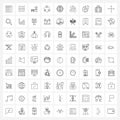 Pack of 81 Universal Line Icons for Web Applications technology, internet, nature, globe, group