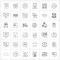 Pack of 36 Universal Line Icons for Web Applications write, edit, target, xray, tooth