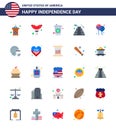 Pack of 25 USA Independence Day Celebration Flats Signs and 4th July Symbols such as american; bloons; cola; bloon; landmark