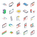 Pack Of Videography Isometric Icons