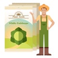 Pack of White Cabbage seeds Royalty Free Stock Photo