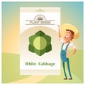 Pack of White Cabbage seeds Royalty Free Stock Photo