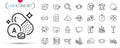 Pack of Yoga music, Care and Reject file line icons. Pictogram icon. Vector