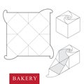 Package for bakery.Vector Illustration of Box.