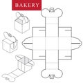 Package for bakery.Vector Illustration of Box.