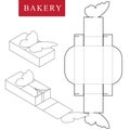 Package for bakery.Vector Illustration of Box.