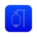 Package for blood transfusion icon blue vector