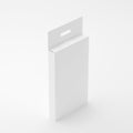 Package Box Mock-Up - High Rectangle with Hanger, Blank Paper Box With Hang Tab Mock-up On Isolated White Background