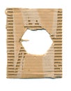 Package cardboard background with hole