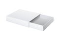 Package Cardboard Sliding Box Opened. Royalty Free Stock Photo