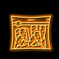 package carrot neon glow icon illustration Royalty Free Stock Photo