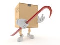 Package character holding crowbar