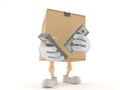 Package character with money Royalty Free Stock Photo