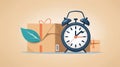 Package with Clock Royalty Free Stock Photo