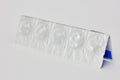 Package of contact lenses on white Royalty Free Stock Photo
