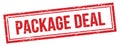 PACKAGE DEAL text on red grungy vintage stamp