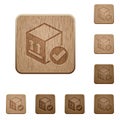 Package delivered wooden buttons