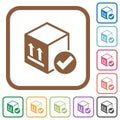 Package delivered simple icons